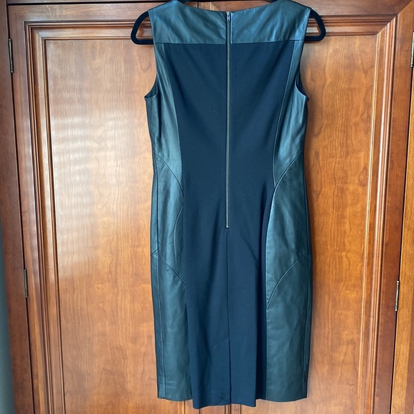 NWT Classiques Entier Leather and Ponte Dress - Picture 3 of 10